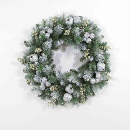 Glittery Pomegranate Wreath 60 cm