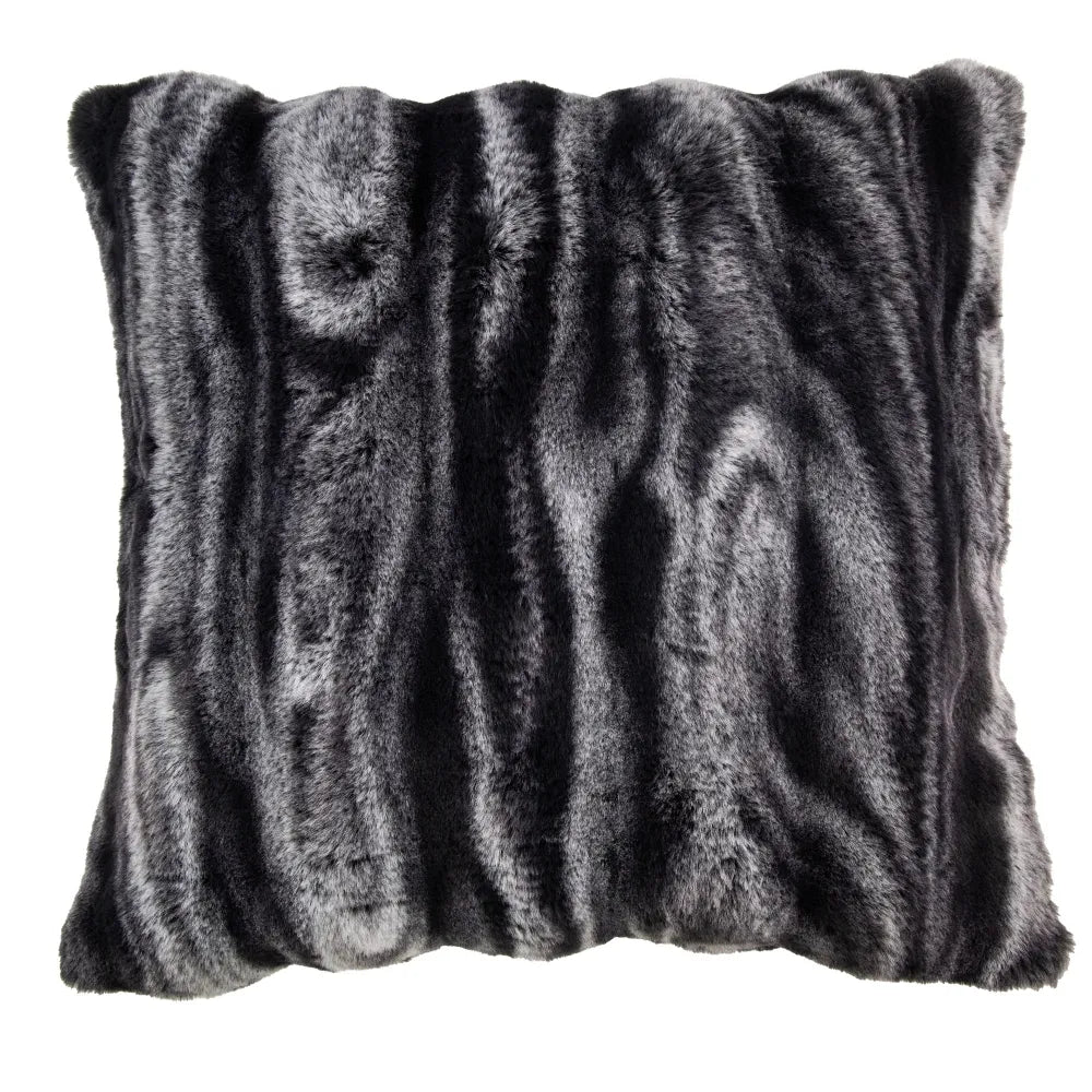 Stripe Faux Fur Cushion