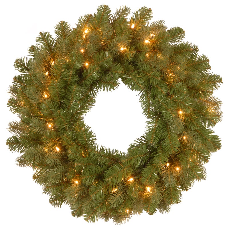 Bayberry Spruce Pre Lit Wreath 60 cm